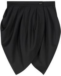 Monique Singh - Iconic Gabardine Draped Skirt - Lyst