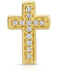 Maya Brenner - Pavé Charm Stud - Lyst