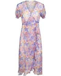 Introvertie VIENNA - Vienna Lucky Lilacs Silk Wrap Dress Maxi - Lyst