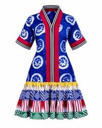 Gng Vogue - Adunni Adire Flare Short Dress - Lyst