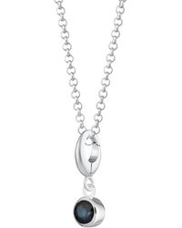 Lily Charmed - Sterling September Birthstone Charm Necklace - Lyst