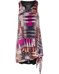 Conquista - Sleeveless Double Layer Voile Dress - Lyst