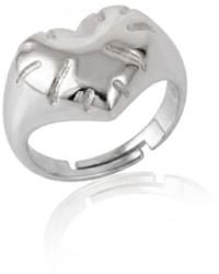Spero London - Chunky Love Heart Sterling Signet Ring - Lyst