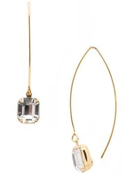 Sorrelli Gold Crystal Threader Earring - Metallic