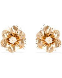 Pats Jewelry - Swan Flowers Earrings - Lyst