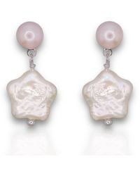 Ninemoo - Star-Shaped Pearl Drop Earrings - Lyst