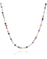 Nellou Jewellery - Jewel Bead Chakra Necklace Plated Sterling - Lyst