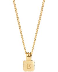 Muru - Mini Initial Square Charm Necklace - Lyst