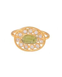 Opium Jewels - Tourmaline Crystal Jali Ring - Lyst