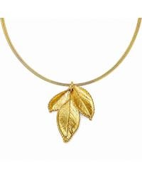 Mother Nature Jewelry - Rose Leaf Necklace, Handmade Statement Pendant - Lyst