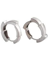 Gutta Design - Big Rung Earring Rhodium Plated - Lyst