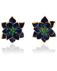 Milou Jewelry - Lotus Flower Earrings - Lyst