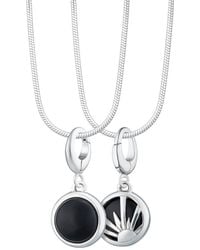 Lily Charmed - Sterling Onyx Healing Stone Necklace With Round Snake Chain - Lyst