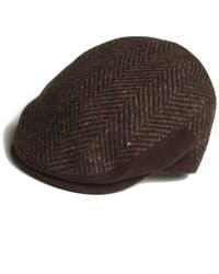 Dasmarca Hats - Drake Tweed Herringbone Italian Virgin Wool Cap For - Lyst