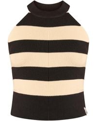 Known Supply - Striped High Neck Sleeveless Sweater - Lyst