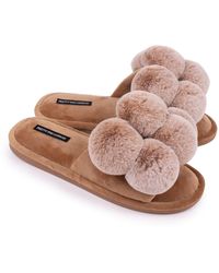 Pretty You London - Dolly Fun Pom Slider Slippers - Lyst