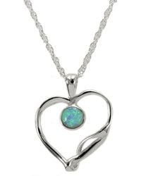 Isla Silver - Handmade & Opal Heart Pendant - Lyst