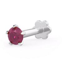 Cervin Blanc - Ruby Nose Pin Screwbacks Gemstones Piercings Stud - Lyst