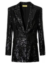 AGGI by HALEWSKI - Luna Obsidian Sequined Blazer - Lyst