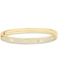 SHYMI - Baguette And Pave Bangle - Lyst