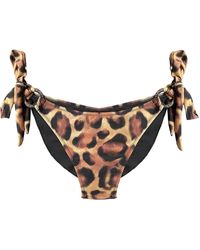 Deessa Ibiza - Neutrals Leopard Print Bikini Bottom Estelle - Lyst