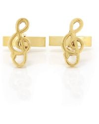 Simon Kemp Jewellers - Clef Cufflinks Eighteen Carat On Sterling - Lyst