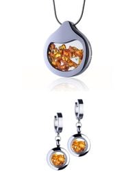 My Little Nature - Designer Jewelry Gift Set With Amber Stones - Lyst