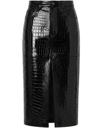 OSCARMORRIS - Croco Skirt - Lyst