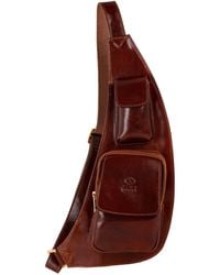 Time Resistance - Leather Sling Bag Crossbody Bag - Lyst