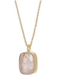 Goddess Charms - Rose Quartz Elemental Crystal Necklace - Lyst
