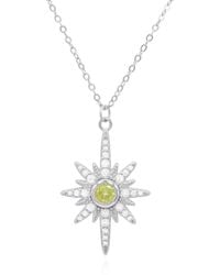 Luna Charles - Heidi North Star Birthstone Necklace August - Lyst