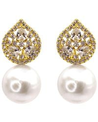 VicStoneNYC Fine Jewelry - Elegant Shiny Akoya Pearl Drop Earrings - Lyst