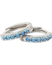 Harfi - December Birthstone Small Huggie Hoops - Lyst