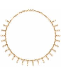Linda Fiore - Amalei Vermeil Necklace With Creme Enamel - Lyst