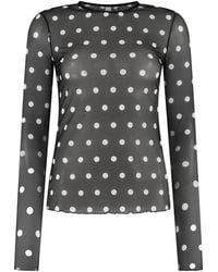 Noblesse Oblige - Large Polka Dot On Mesh Top - Lyst