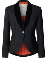 The Extreme Collection - Pinstripe Blazer With Jewel Embroidery The Gardens - Lyst