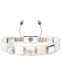 Mahigan - Flat-Bead Bracelet With Mother Of Pearl & String - Lyst