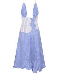 Maison Louis - Skyblue Gauze Light Dresse - Lyst