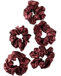 Soft Strokes Silk - Pure Mulberry Silk French Scrunchie Set Of Five - Lyst