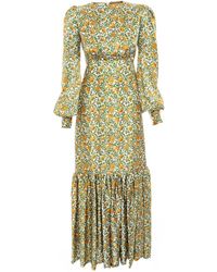 Sofia Tsereteli - Long Silk Dress Botanica Print - Lyst