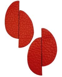 WAIWAI - Echo Statement Leather Earrings - Lyst