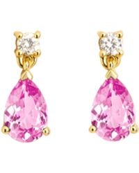 Juvetti - Pisa Sapphire & Diamond Pear Drop Earrings - Lyst