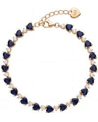 LÁTELITA London - Asscher Cut Heart Tennis Bracelet Sapphire - Lyst