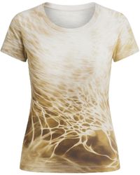 Conquista - Neutrals Short Sleeve Animal Print Top By - Lyst