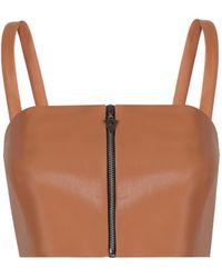 Mirimalist - Concrete Leather Bustier Mustard - Lyst