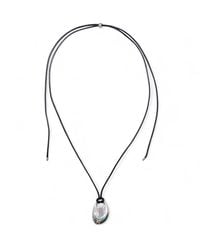 Miss Cecilia - Oval Pebble Cord Necklace - Lyst