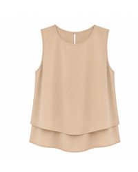 Nuvv Collection - Neutrals Ivory Layered Sleeveless - Lyst