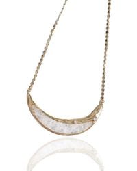 Rare Matters Jewelry - Sparkles Clear Quartz Curved Bar Pendant Necklace - Lyst