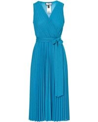 Nissa - Lurex Thread Viscose Dress Aqua - Lyst