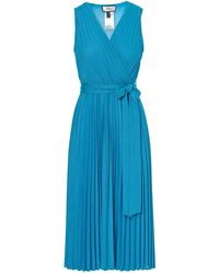 Nissa - Lurex Thread Viscose Dress Aqua - Lyst